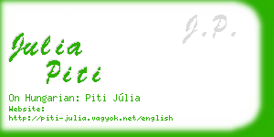 julia piti business card